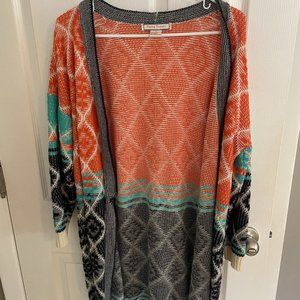 Navy and Orange Cardigan (Flying Tomato Large)
